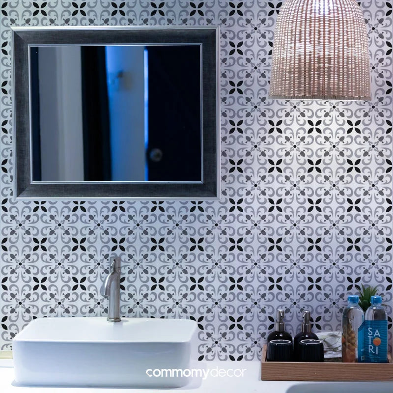 1pc/10pcs Floor Tile Sticker Self Adhesive Floor Sticker Vinyl Non-slip Floor Tile Sticker Wall Sticker Waterproof 20cm x 20cm