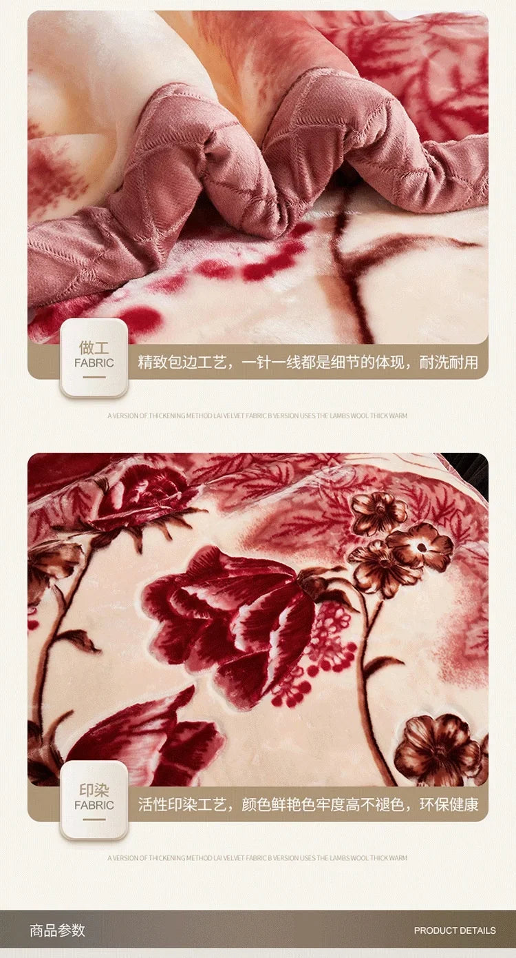 Double layer thickened to 6kg  - et quilt autumn and winter warm fleece wedding  - et cushion bedding.