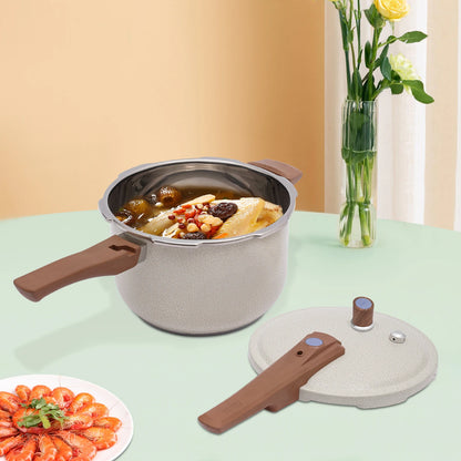 7L 24cm 80kPa Stainless Steel Pressure Cooker Beige Pressure Cooker For Cooking Kitchen Pot For Homes Fast Restaurants Hotels.