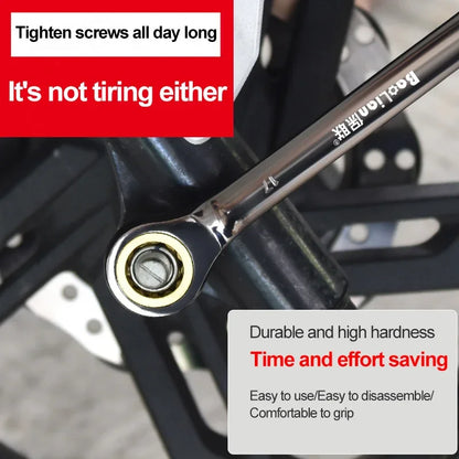 6–32 mm Universal-Torx-Schraubenschlüssel, einstellbares Drehmoment, 72-Zahn-Ratschenschlüssel für Fahrrad, Motorrad, Auto, Reparaturwerkzeuge, mechanisches Werkzeug