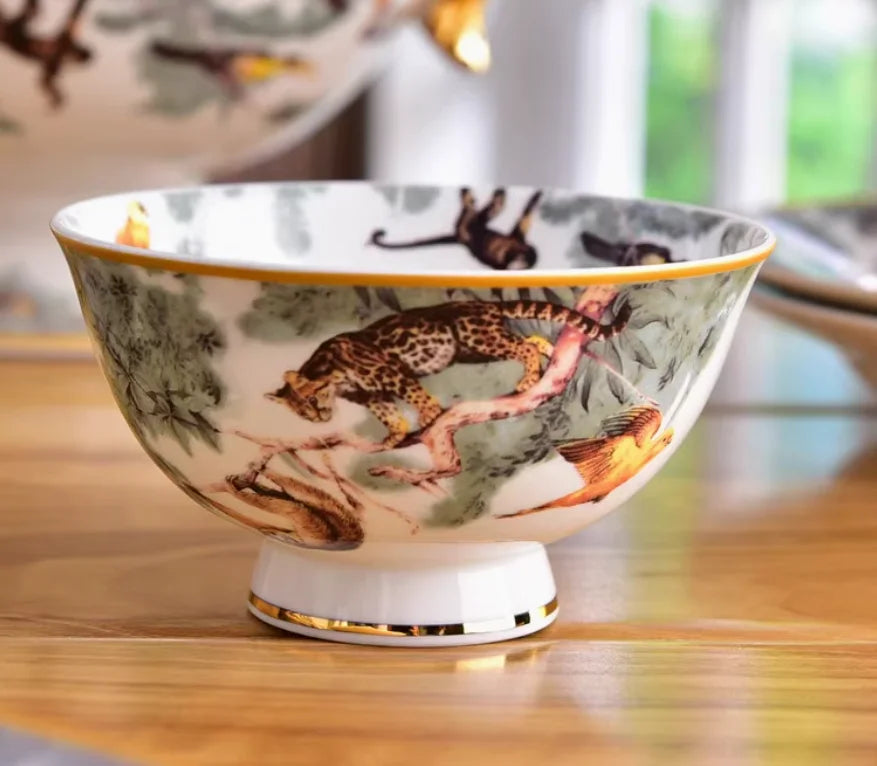 Luxury Blue Ocean Bone China Dishes Plates Western Clubhouse Upscale Heart Of The Sea Ceramic Tableware Decorative Plate