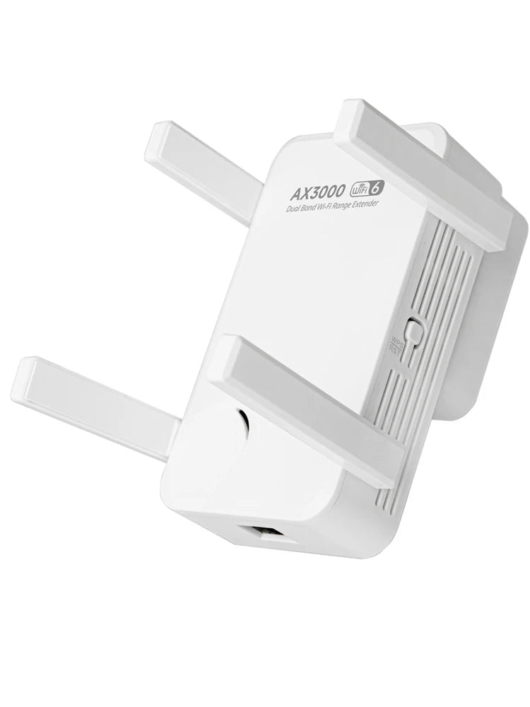 WIFI6 AX3000 Gigabit Wireless Repeater Router Dual Band 2.4/5Ghz Signal Booster 4 High-gain Antenna Long Range Amplifer for Home.