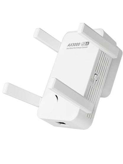 WIFI6 AX3000 Gigabit Wireless Repeater Router Dual Band 2.4/5Ghz Signal Booster 4 High-gain Antenna Long Range Amplifer for Home.
