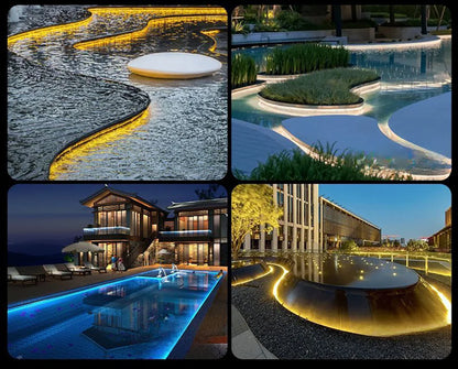 12V 24V COB Led Neon Strip Light Tape Waterproof IP68 320 LEDs Flexible Milk Tube Liner Lighting 10 Colors 0.5m 1m 2m 3m 4m 5m.