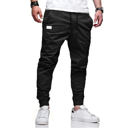 2025New Men's Casual Sports Pants Sweatpants Male Jogger Cargo Harem Pencil Pants Trousers Multi-pocket Sweatwear.