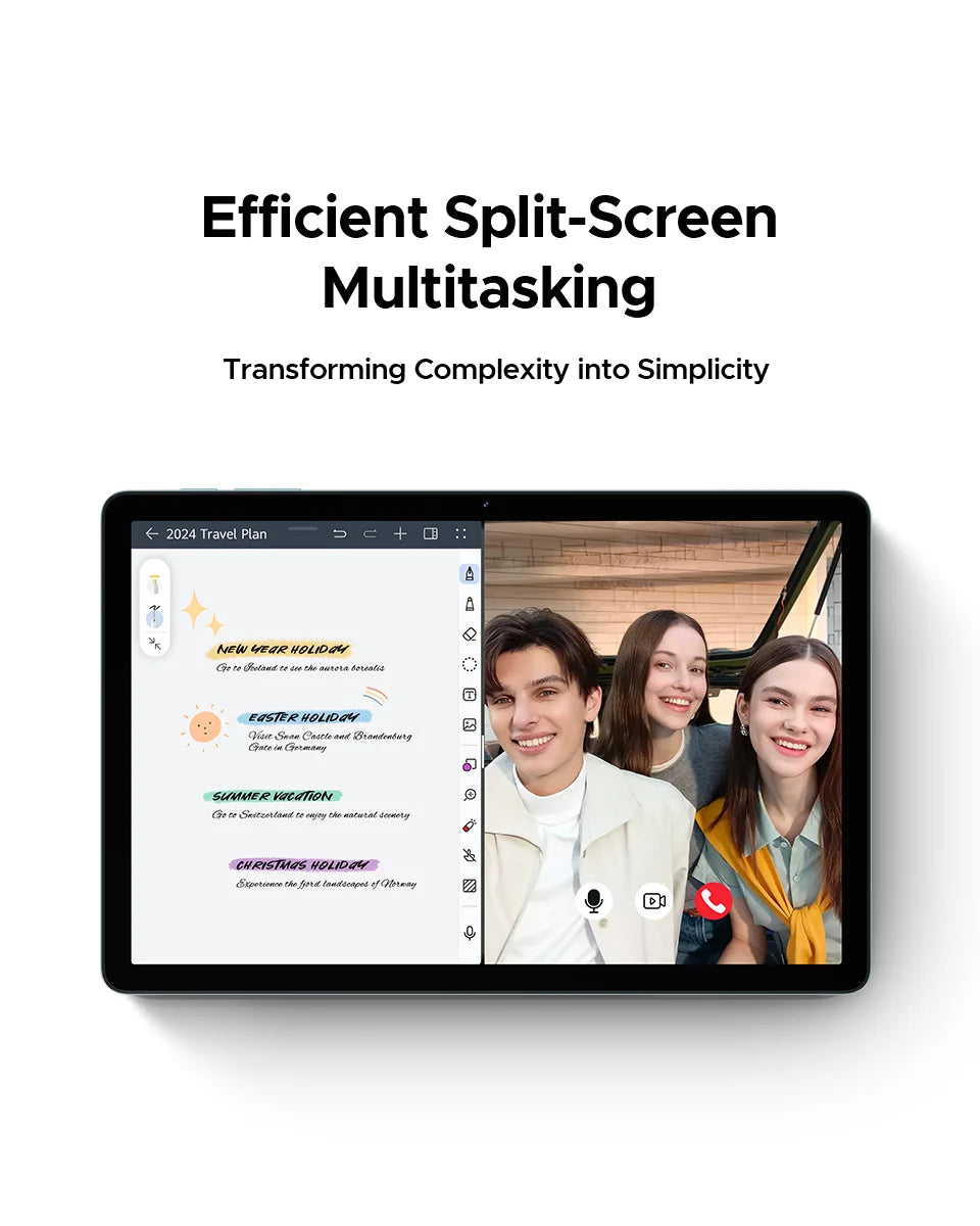 DOOGEE Tab A9 Pro+ Tablet PC Android 15 Dual Speakers 11'' Screen 30GB RAM (6GB+24G) 128GB 8580mAh Battery Widevine L1 Smart Pad