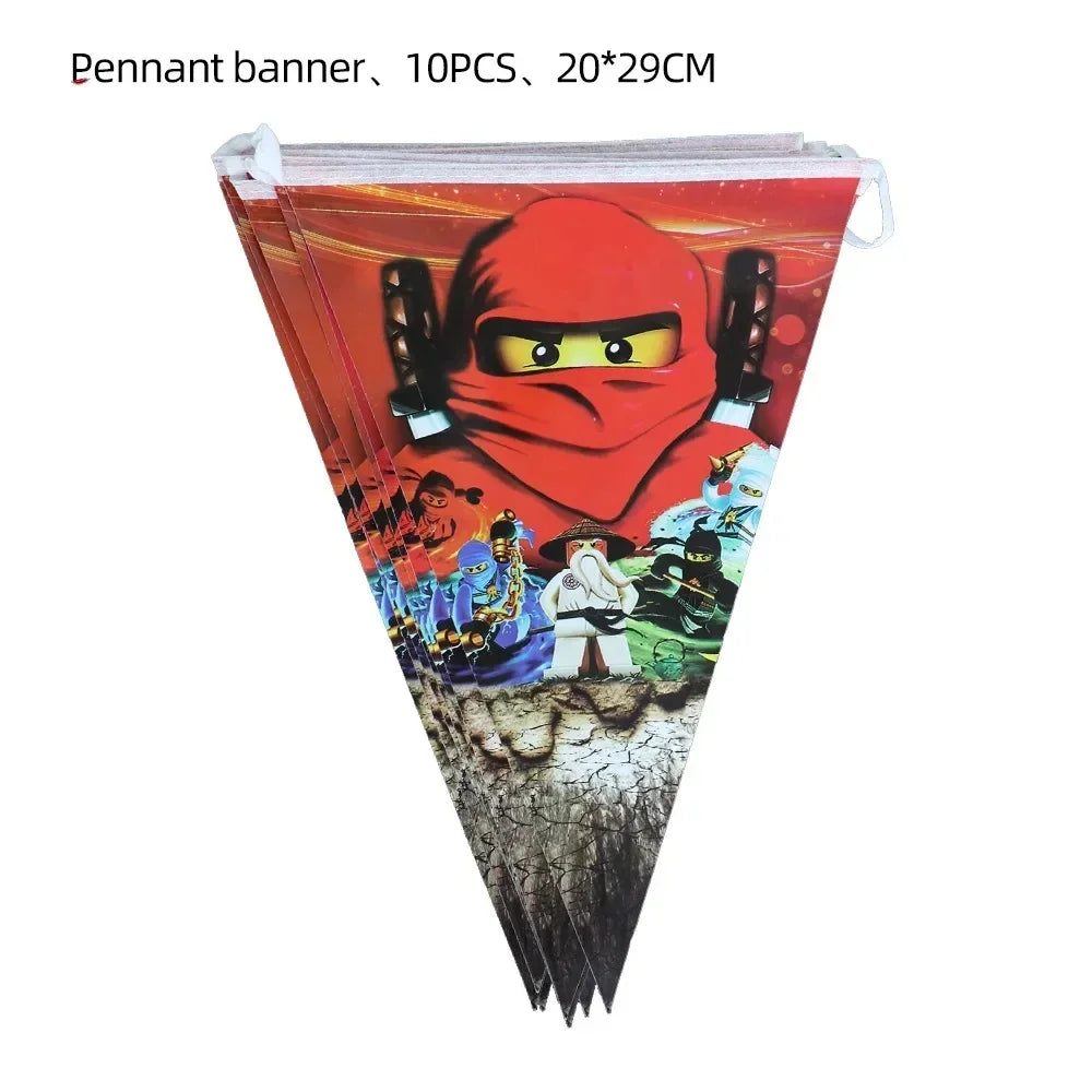 Neue Ninja Geburtstag Dekoration Supplie Ballon Geschirr Cartoon Banner Hintergrund Kuchen Dekoration Party Supplie Baby Dusche geschenk.