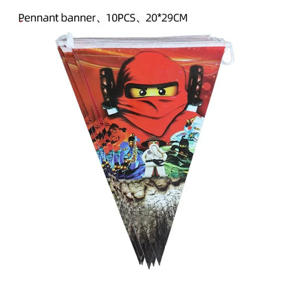 Neue Ninja Geburtstag Dekoration Supplie Ballon Geschirr Cartoon Banner Hintergrund Kuchen Dekoration Party Supplie Baby Dusche geschenk.