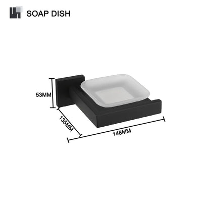 Schwarz Bad zubehör Edelstahl Set Wandre gal Handtuch halter Handtuch halter Taschentuch halter Kleider haken Toiletten bürste Anhänger