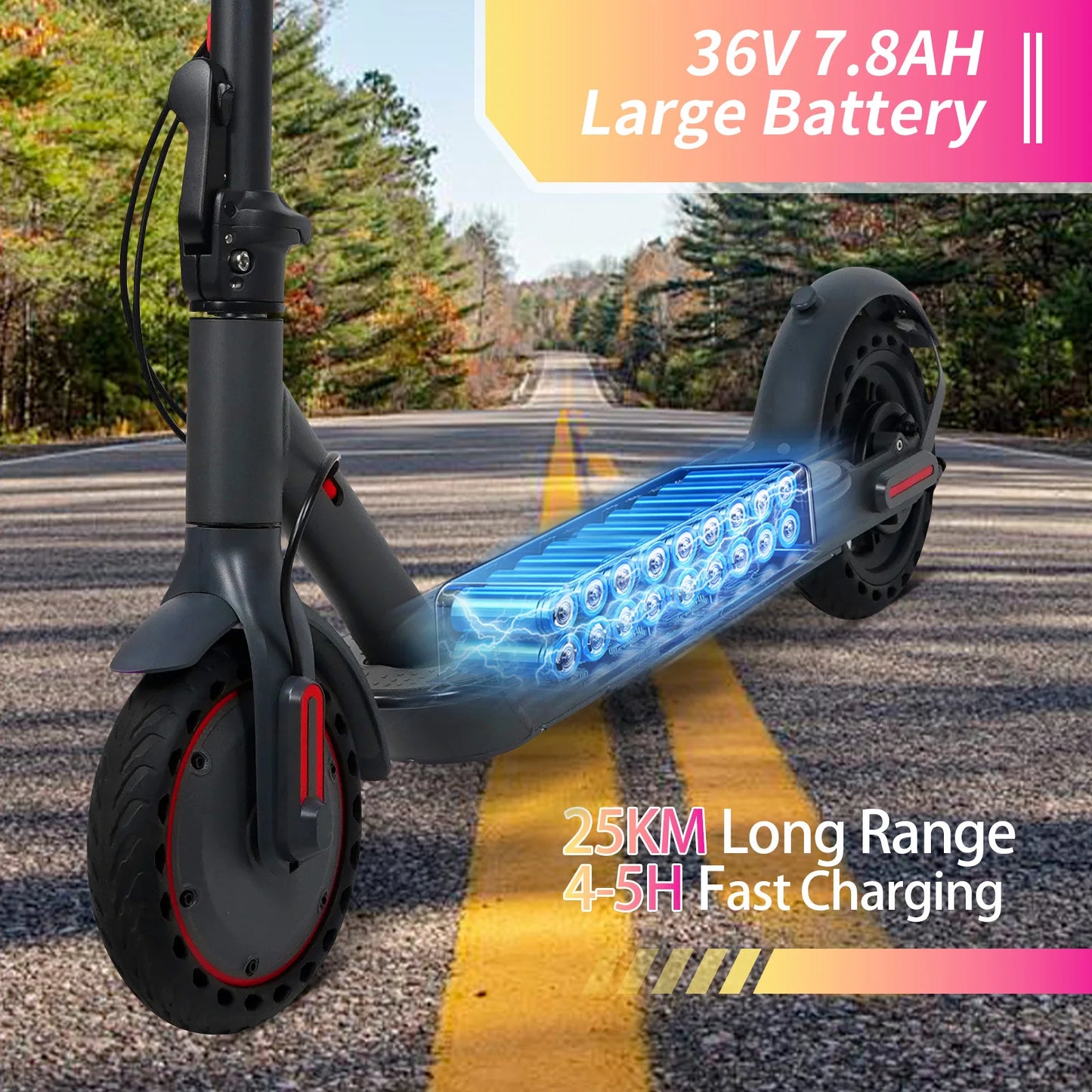JUICEASE 350W Electric Scooter 350W Motor 36V 25KM Long Range 8.5Inch 31KM/H with Seat Storage Box Smart App Foldable Escooter.