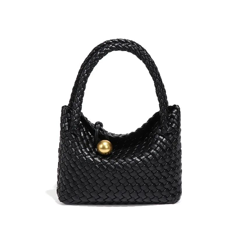 Woven Shoulder Bag for Women Crossbody Tote Bag for Women Small Handbag Vegan Leather Purse Tote Handbag Hobo Bag