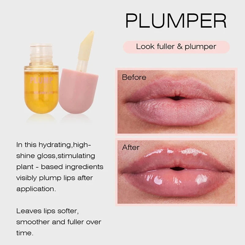Long Lasting Lip Plumper Oil Instant Volumising Enhancer Lip Serum Collagen Lips Volume Lipgloss Sexy Cosmetic Volume Increases.