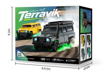 2.4G 4WD 1:64 RC Car High speed Tabletop Remote Control Car Mini Off-Road Climbing Car Mini GTR Racing Desktop Car Children Gift