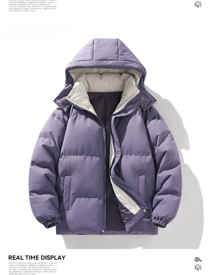 Korean Fashion Winter Men Hooded Parkas Casual Outdoor Windproof Men Clothing with Hood Thickened Warm Cotton Jacket for Men New.