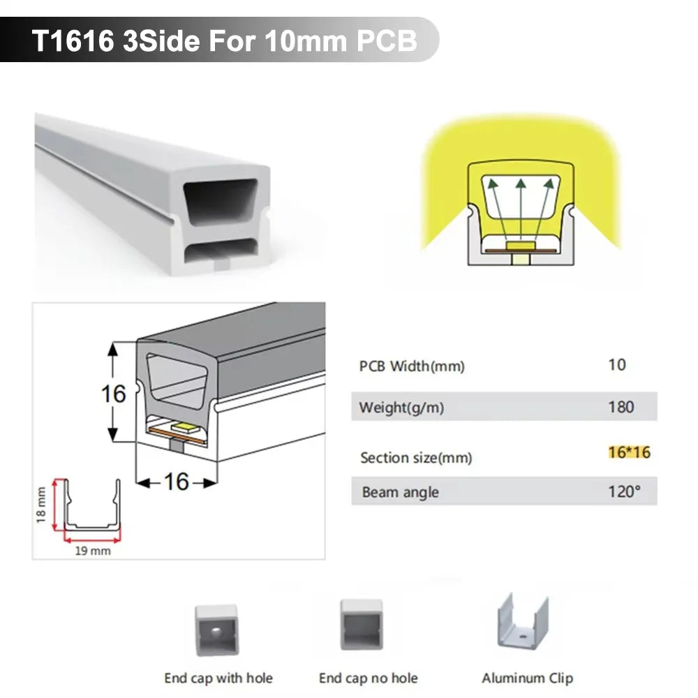 Silicone Neon Tube IP67 Waterproof Flexible Soft Silica Gel Sign 1m 2m 3m 4m 5m For WS2811 WS2812B 5050 2835 COB LED Strip Light.