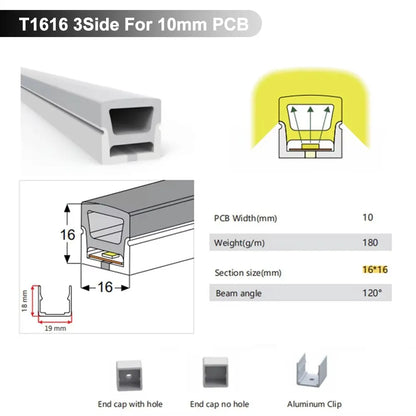 Waterproof Silicone Neon Cover Tube Flexible Soft Silica Gel for WS2811 WS2812B 5050 COB LED Strip Light Multiple Length 1m-5m