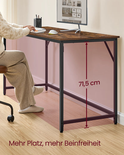 VASAGLE Schreibtisch,  Computertisch, Bürotisch, für Arbeitszimmer, Schlafzimmer, 50 x 100 x 75 cm, Industrie-Design