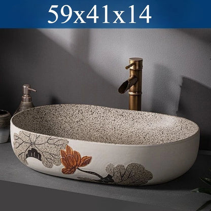 Modernes Badezimmerwaschbecken im nordischen Stil zum Waschen von Händen und Gesicht, minimalistisches Design, individuell gestaltet