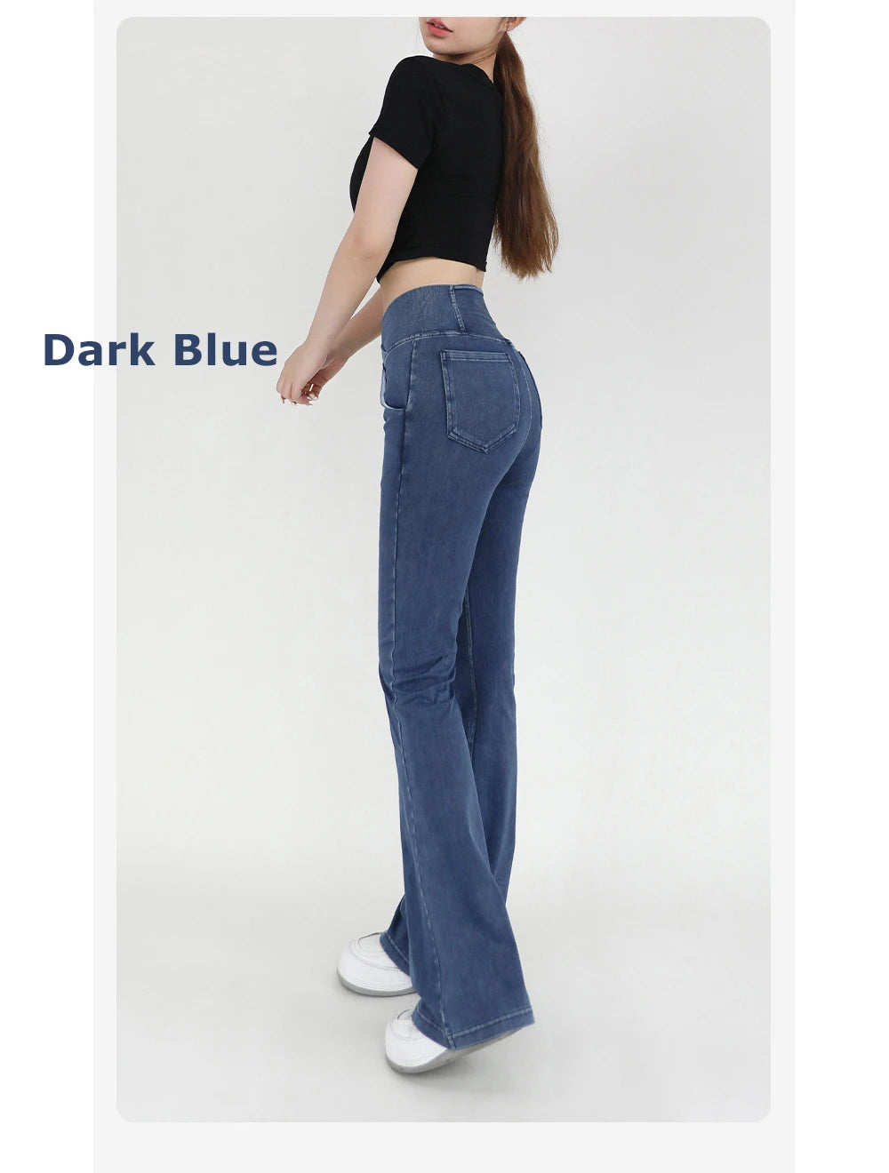 Casual Jeans Womens Activewear Women Bell Bottom Pants High Waist Yoga Flare Leggings 4 Way Stretch Denim Fitness Workout Sports.