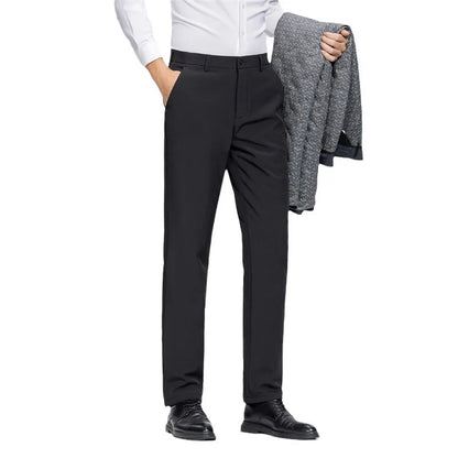 Men's Formal Down Pants 90% White Duck Down Winter Business Trousers Thickened Warm Straight Stretchable Office Pants Man PT-594.
