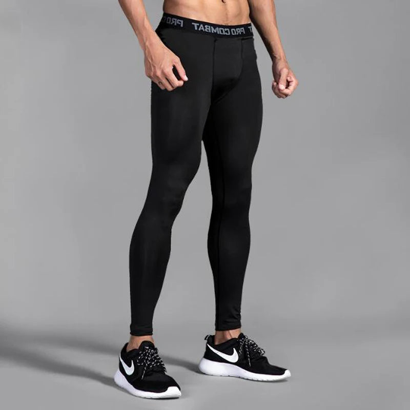 Herren-Kompressionshose, Strumpfhosen, coole, trockene Leggings, Sport-Baselayer-Laufhose, sportliches Training, aktive Shorts