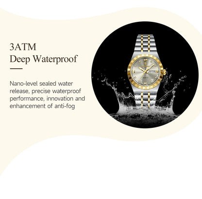 POEDAGAR Luxury Original Ladies Watch Luminous Waterproof Week Date Woman Wristwatch Stainless Steel Women Quartz Watches Female.