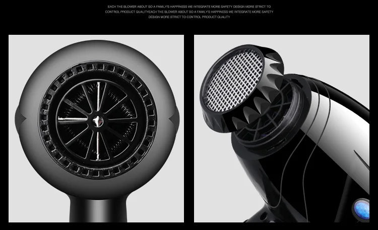 With 5 Gifts Hair Dryer 1800W Powerful Hair Dryer Fast Heating Hot And Cold Adjustment Air Blow Dryer with Air Collecting.