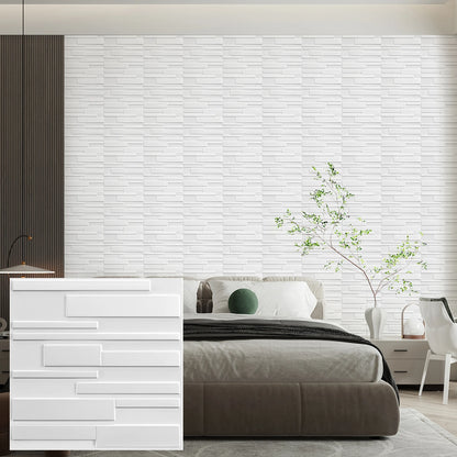 KUUJOJO 12pcs 3D textured wall panel for indoor wall decoration, suitable for living room, hall, bedroom, hotel, office