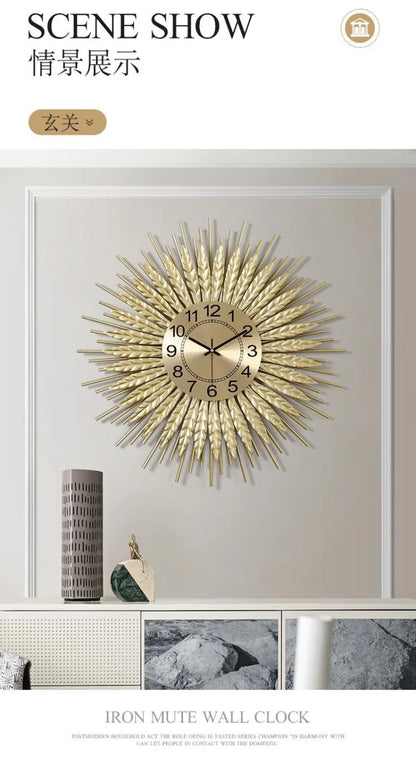 Weizen ohren uhren, Wohnzimmer wanduhren, die Ernte Wohlstand Gesundheit Glück Einheit Freundschaft Vitalität Hoffnung symbolisieren