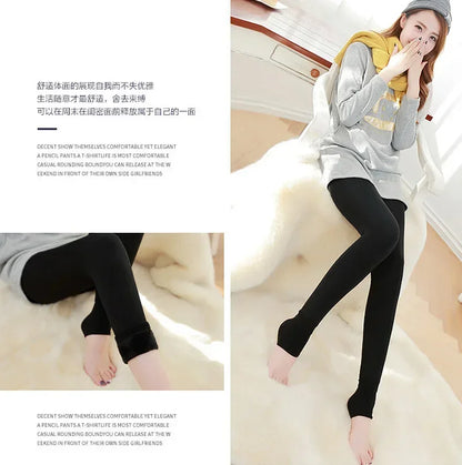 Women Winter Warm Tights Plus Size Pantyhose Thick Velvet Cashmere Fashion Colorful Tights Nylon Stretch Black Sexy High Tights