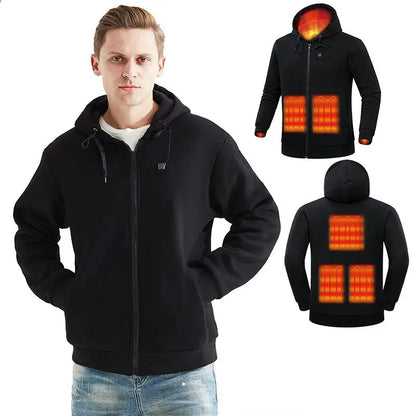Men's Winter USB Heating  jacket Heated Hoodie Anime Hoodies Winter Men jackets streetwear Heated  Hoodies Sweatshirt Clothes.