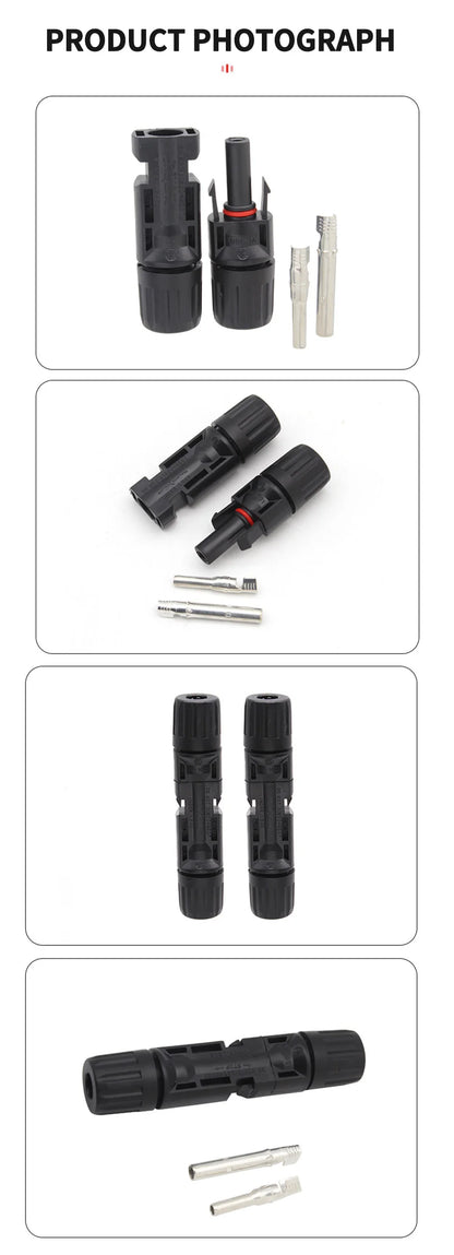 400/200/100/40/20/10 Pcs Photovoltaic Solar Connector 1000V30A Wholesale Panel Connectors Kit for PV/MC Cable 2.5/4/6mm².