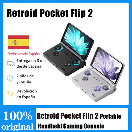 ‌Retroid Pocket Flip2 Handheld Game Console - 5.5-Inch AMOLED Display, Video Output, MediaTek Dimensity 900 Processor, Active.