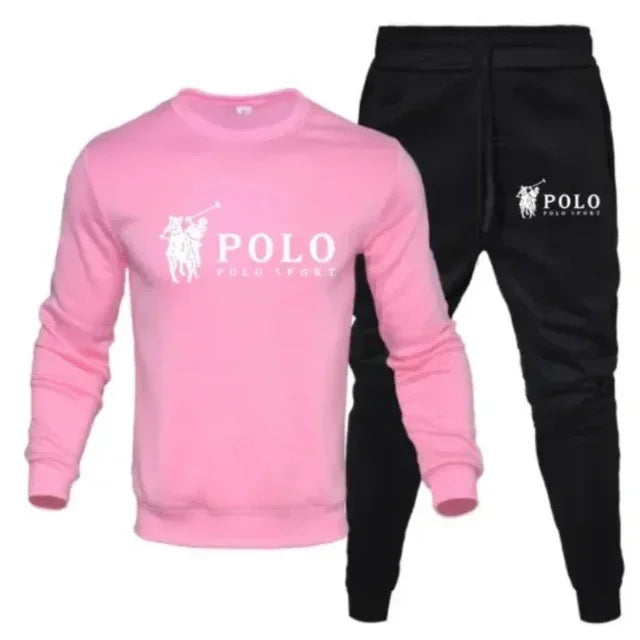 Men's autumn and winter sets of round-neck sweatshirts and jogging pants, autumn and winter fashion, outdoor fitness and casual