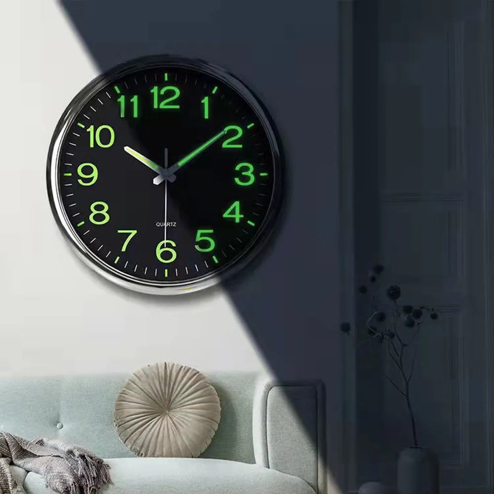 30cm Minimalistischen Wanduhr Moderne Design Glowing in the Dark Baby Zimmer Hängen Uhr Uhren Klok Nacht Wohnzimmer wohnkultur