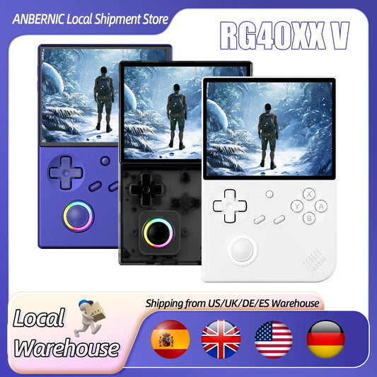 ANBERNIC RG 40XXV 64 Bit Linux Retro Handheld Game Console 4.0'' IPS Screen Supports 5G WiFi Bluetooth HD-Support Output RG40XXV.