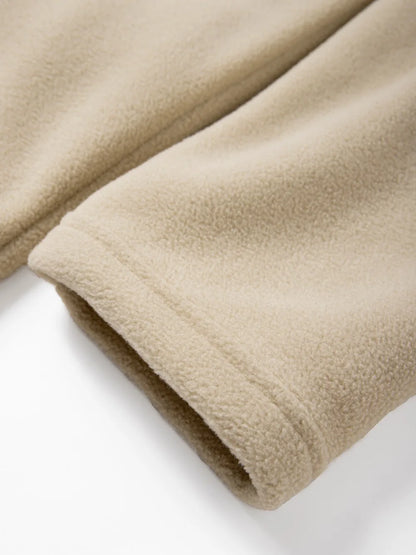 Autumn Winter Polar Fleece Warm Hooded Jacket Mens Full-Zip Up Windproof Hooded Coat Outdoor Loose Casual Fleece Sweatshirt.