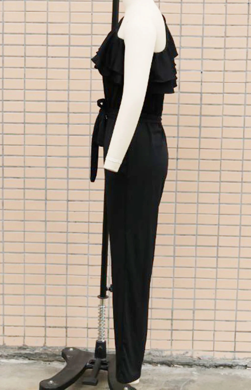 Summer Sexy Strapless Sleeveless Women's Party Jumpsuit Fashion Peplum Slim Fit Lace Up Elegant Female Office Jumpsuit Bottoms