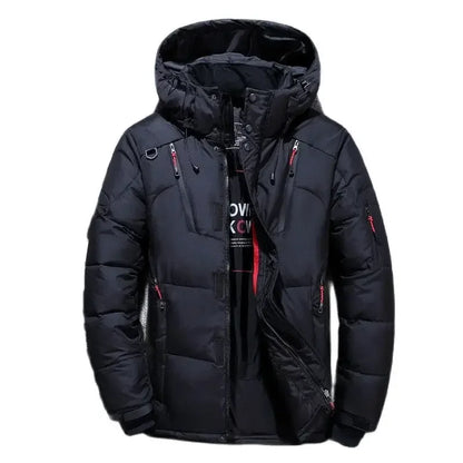 Men White Duck Down Parkas -20 Degree Winter Jacket Men's Thick Warm Snow Parkas Overcoat Windbreaker Hooded Parkas Coat Hombre