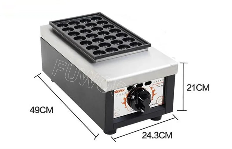 Commercial 28 Holes Takoyaki Maker Machine Electric or Gas Non-stick Waffle Balls Baker 40MM Round Fish Ball Making Machine.