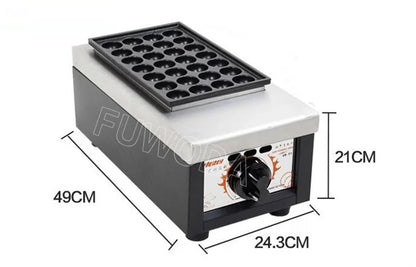 Commercial 28 Holes Takoyaki Maker Machine Electric or Gas Non-stick Waffle Balls Baker 40MM Round Fish Ball Making Machine.