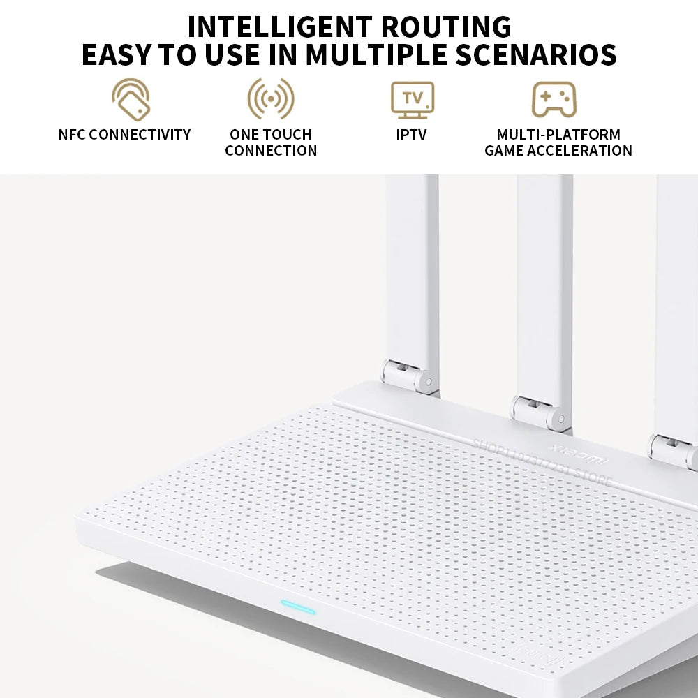 2024 NEW Original Xiaomi AX3000T Router 5GHz 160MHz Broadband 1.3GHz Processor High Speed NFC Connection For Home Office Games.