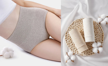 Women's Cotton High Waisted Underwear 5-Pack - Tummy Control Shapewear, Anti Bacterial, Breathable, Seamless Comfort.