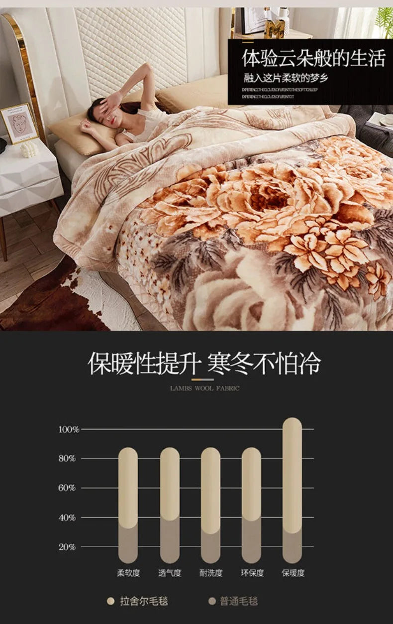 Two People Simple Geometric Printed Blanket Autumn Winter Bedroom Office Nap Quilt Anti Static Machine Washable Bedding Sheets.