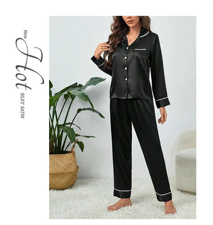 Großes Damen-Pyjama-Set, langärmelige Hose, Cartoon-Studenten-Nachtwäsche, Homewear, zweiteilige Strickjacke, Nachtwäsche, Loungewear