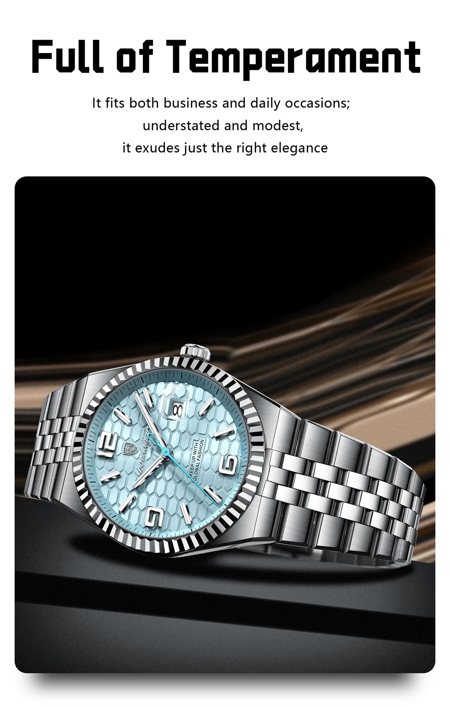 POEDAGAR High Quality Original Men Clock Waterproof Luminous Date Luxury Man Watch Stainless Steel Quartz Men's Watches Male+Box.