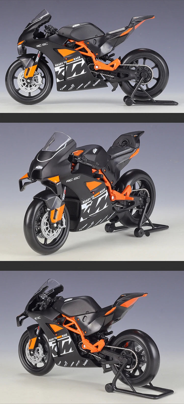 Welly 1:12 KTM RC 8C Alloy Road Racing Motorcycle Model Diecast Metal Street Sports Cross-country Motorcycle Model Children Gift.