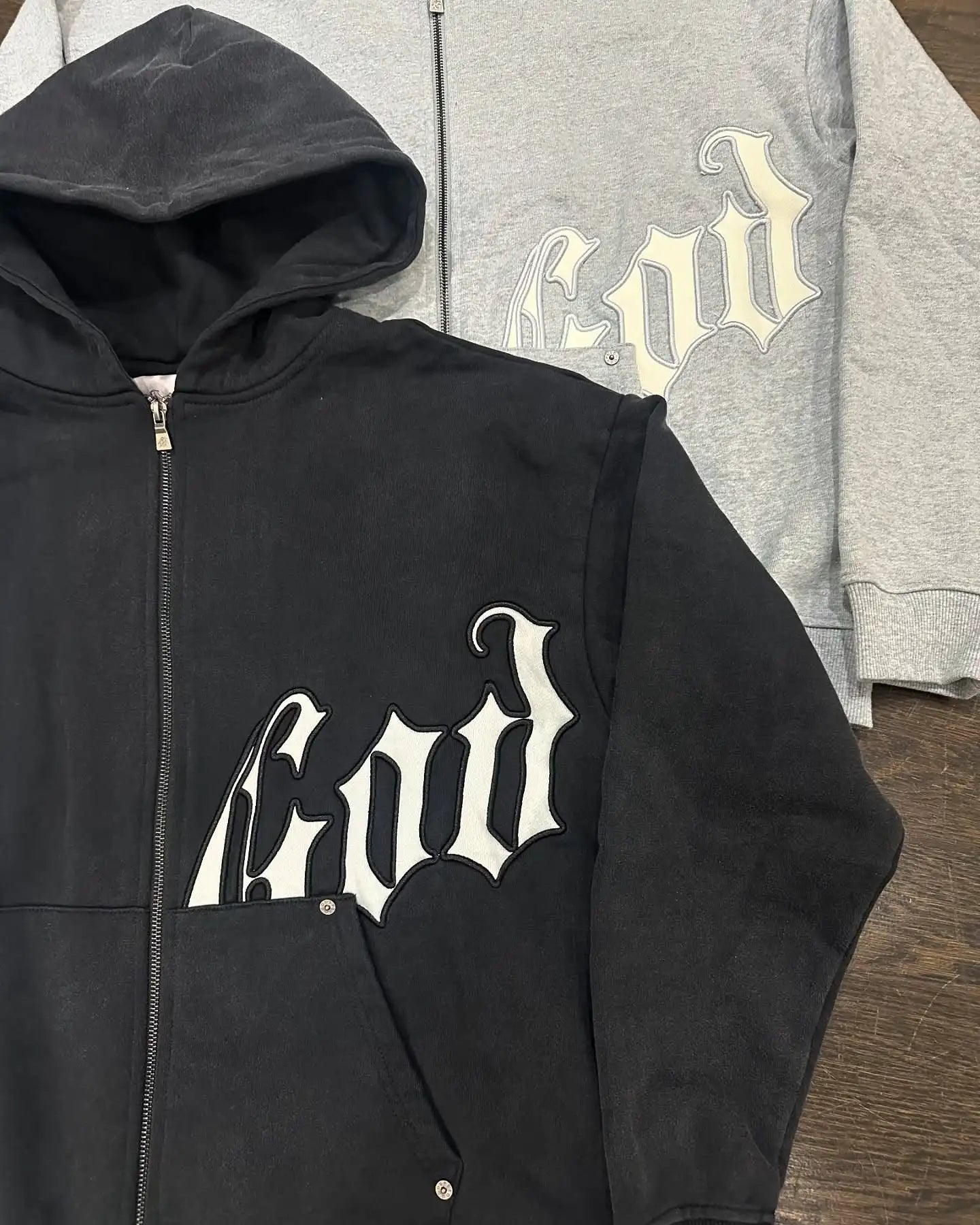 Y2k Retro Zipper Hoodie and Sweatpants 2-piece Set Washed Cotton Men Women Tracksuit Gothic Letter Loose Sweatshirt Jogger Suit.