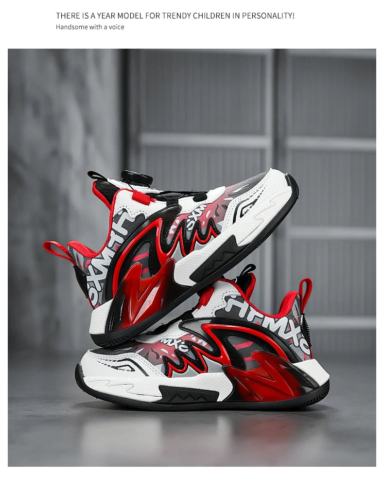 Luxury Boys Sneaker Children Origin Shoes 2025 Autumn New Fashion PU Leather Kids Basketball Shoes High Top Sneaker for Boys.