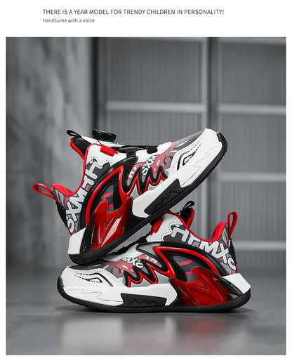 Luxury Boys Sneaker Children Origin Shoes 2025 Autumn New Fashion PU Leather Kids Basketball Shoes High Top Sneaker for Boys.